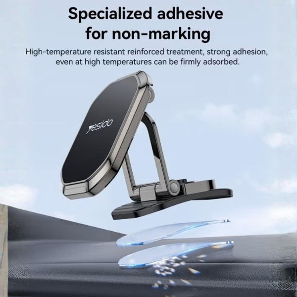 YESIDO C222 360 Rotation Zinc Alloy 6*N42 Magnets Foldable Magnetic Car Phone
