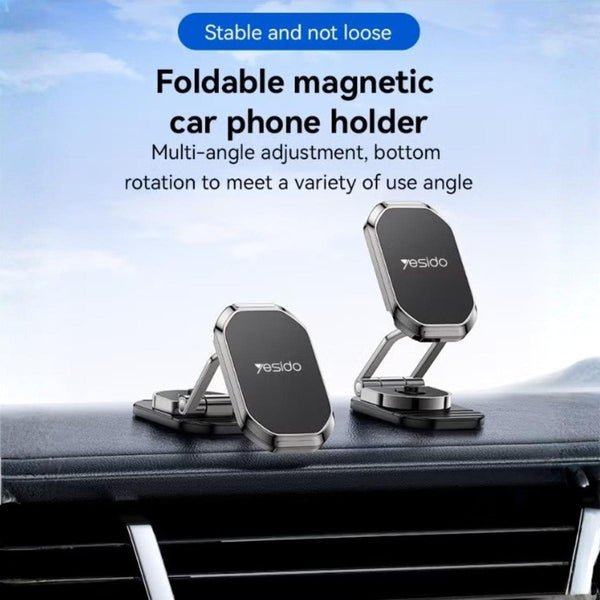 YESIDO C222 360 Rotation Zinc Alloy 6*N42 Magnets Foldable Magnetic Car Phone