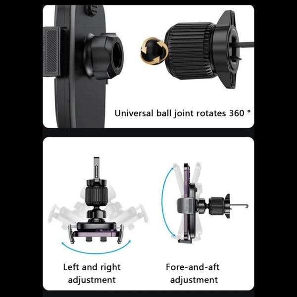 YESIDO C241 Car Air Outlet Phone Holder with Rotatable Ball Head for 4.7-7.2 inch Phone Clamp Bracket