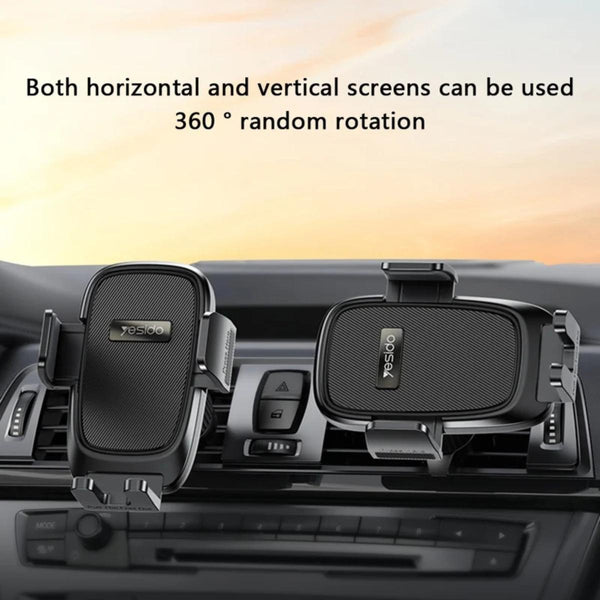 YESIDO C241 Car Air Outlet Phone Holder with Rotatable Ball Head for 4.7-7.2 inch Phone Clamp Bracket