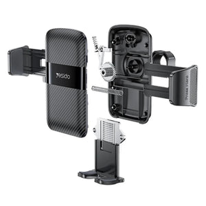 YESIDO C242 Air Vent Phone Holder for iPhone 16 / 16 Plus / 16 Pro / 16 Pro Max Adjustable Car Phone Mount with Hook Clip