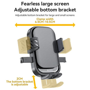 YESIDO C267 Suction Press Car Phone Mount Dashboard Phone Holder for 4.7-7.2 Inch Cell Phones 360-Degree Rotation