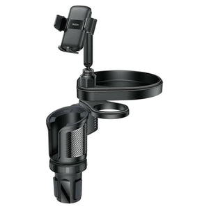 YESIDO C274 Multifunctional Organizer Car Cup Holder Food Tray with Expandable Base Drink Rack Phone Stand