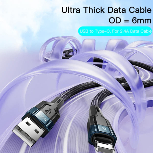 YESIDO CA106 3-in-1 USB Fast Charging Data Cable