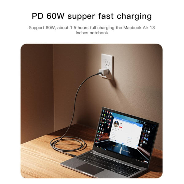  YESIDO CA116 Type-C to Type-C 60W Fast Charging Cable