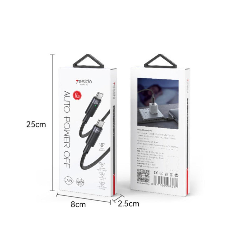 YESIDO CA160 60W Type-C to Type-C Charging Cable