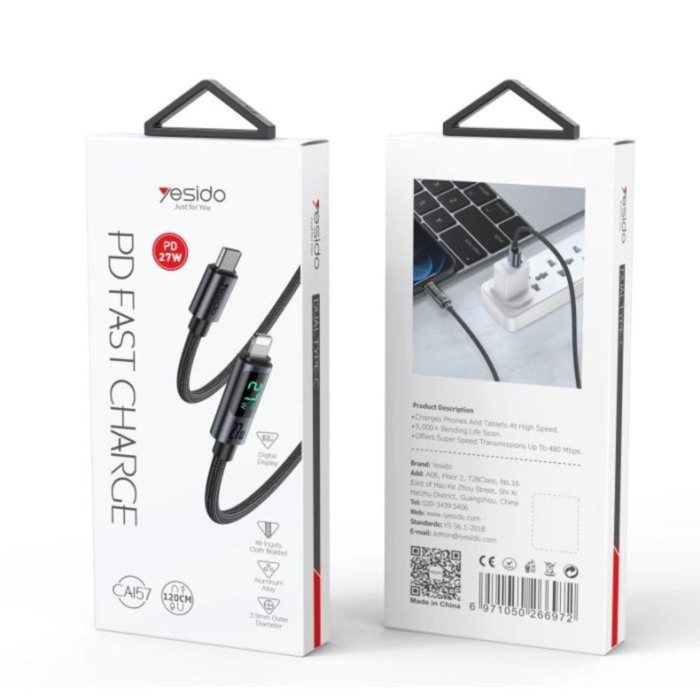 YESIDO CA175 SmartCharge 27W Type-C to Lightning Cable