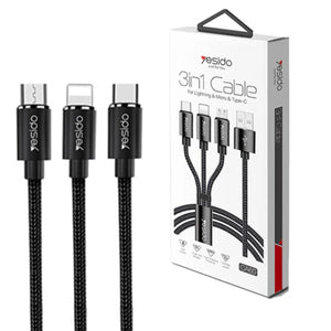 YESIDO CA60 3-in-1 USB Multi Charging Cable