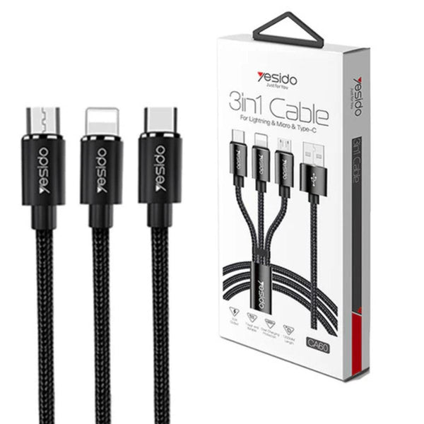 YESIDO CA60 3-in-1 USB Multi Charging Cable