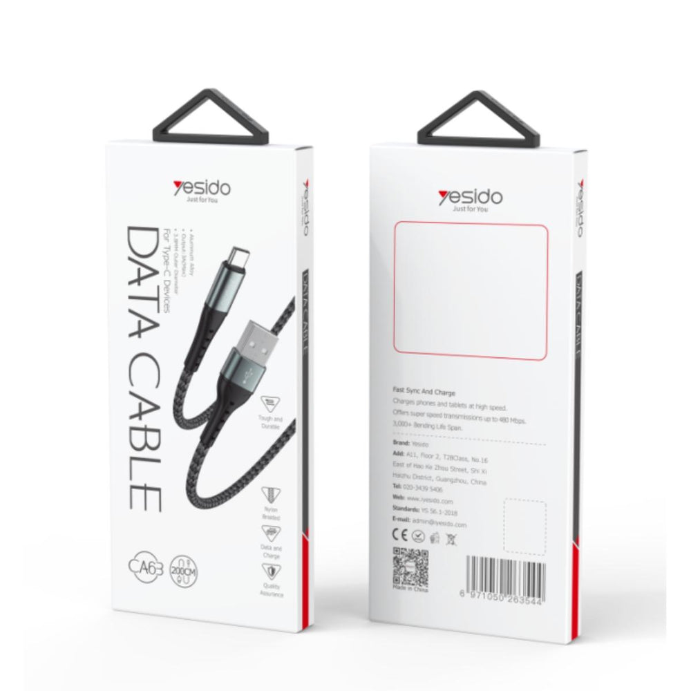YESIDO CA63 3-in-1 USB Fast Charging Data Cable