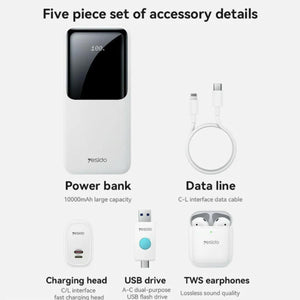 YESIDO CG10 5-in-1 Charging & Tech Set