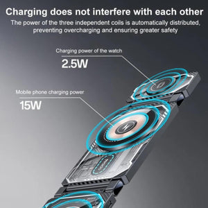 YESIDO DS25 Foldable 3-in-1 Magnetic Wireless Charger
