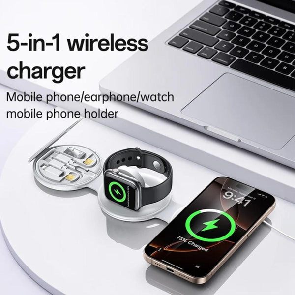 YESIDO DS29 Foldable 5-in-1 Wireless Charging Storage Stand