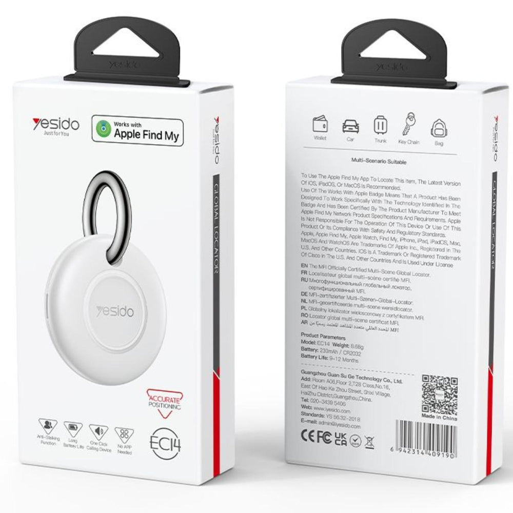 YESIDO EC14 MFi Global Locator Smart Tracker