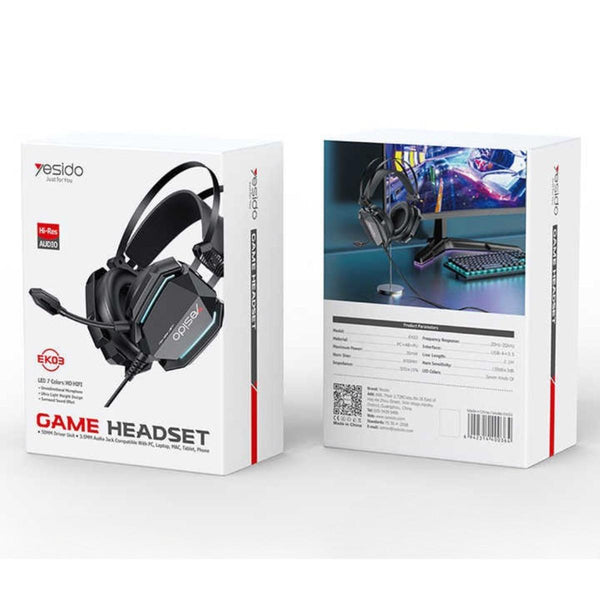 YESIDO EK03 RGB Gaming Headset with Surround Sound