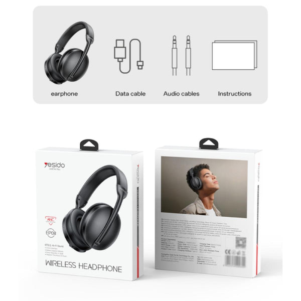 YESIDO EP08 ANC Wireless Over-Ear Headphones