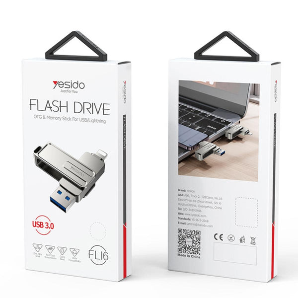 YESIDO FL16 2-in-1 Lightning & USB Flash Drive
