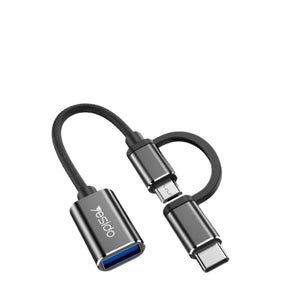 YESIDO GS02 2-in-1 Type-C & Micro to USB OTG Adapter