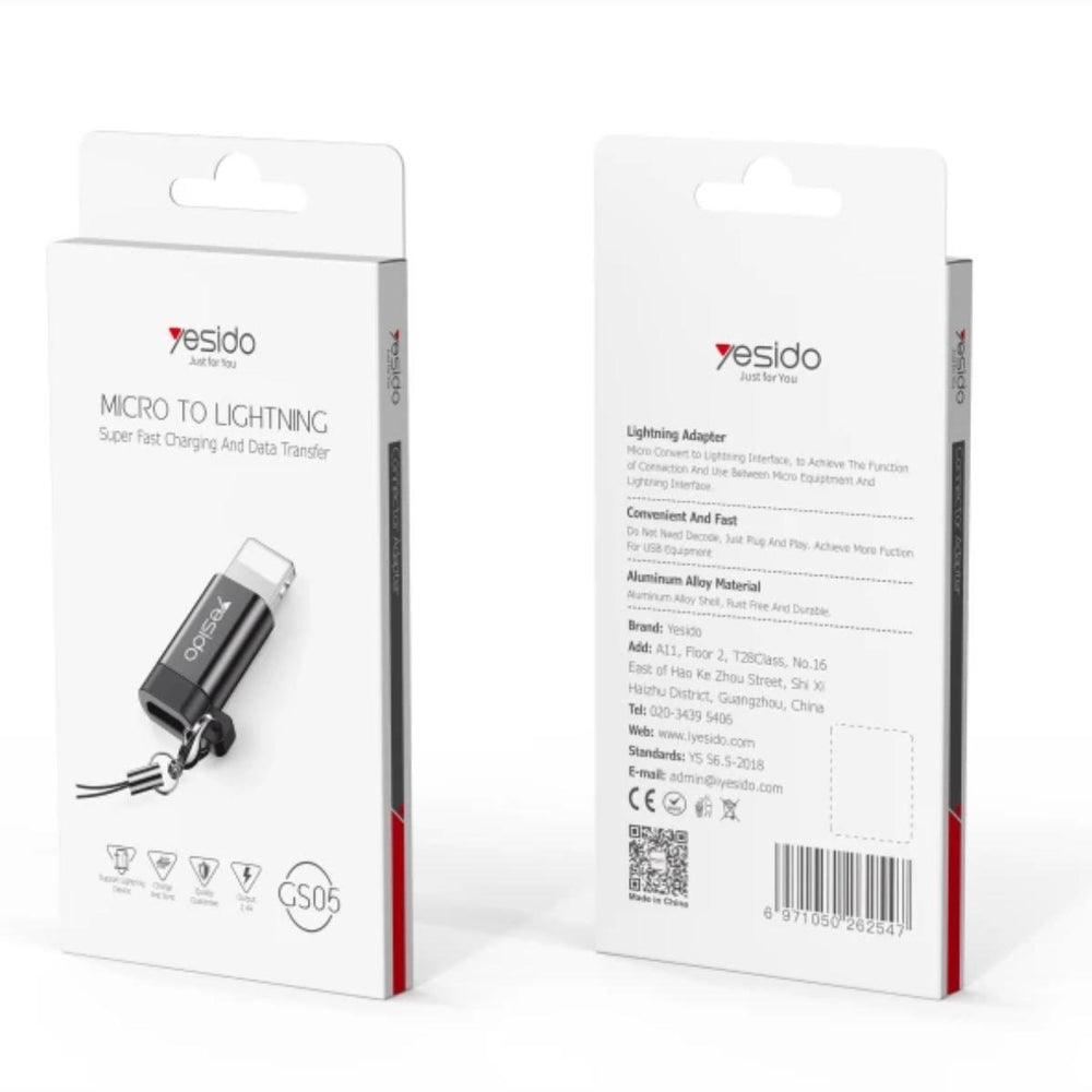 YESIDO GS05 Lightning to Micro OTG Mini Adapter