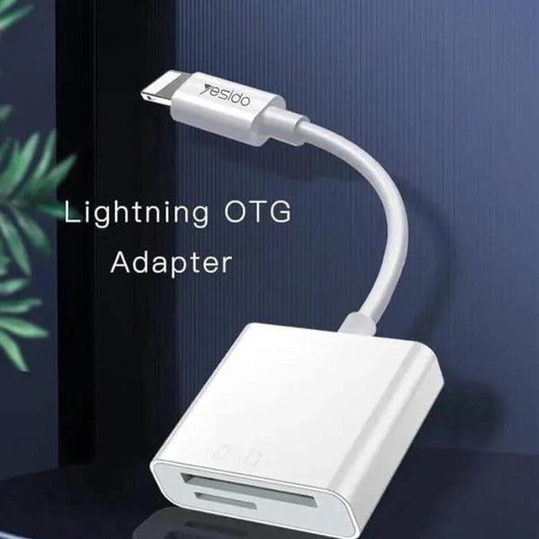 YESIDO GS11 2-in-1 Lightning Card Reader Adapter