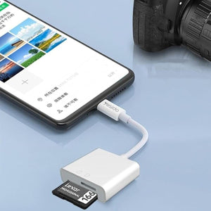 YESIDO GS11 2-in-1 Lightning Card Reader Adapter