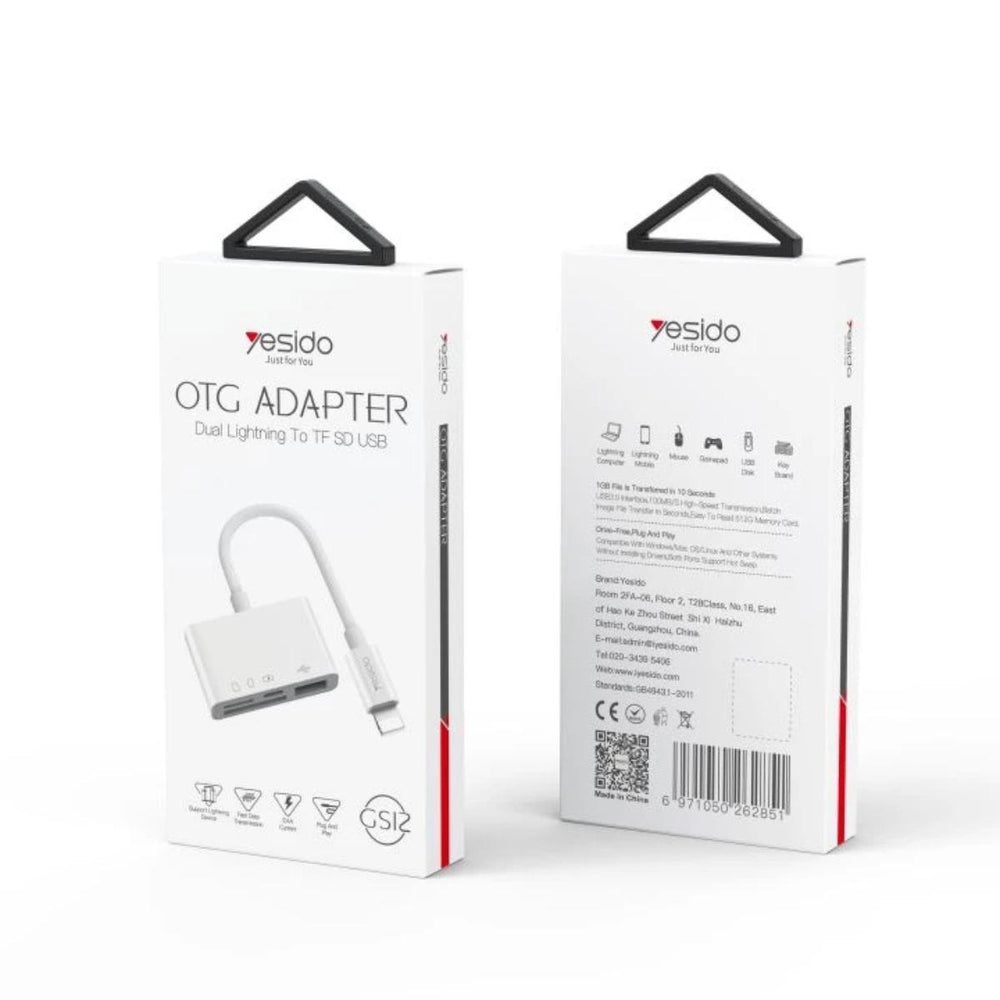YESIDO GS12 4-in-1 Lightning OTG Adapter