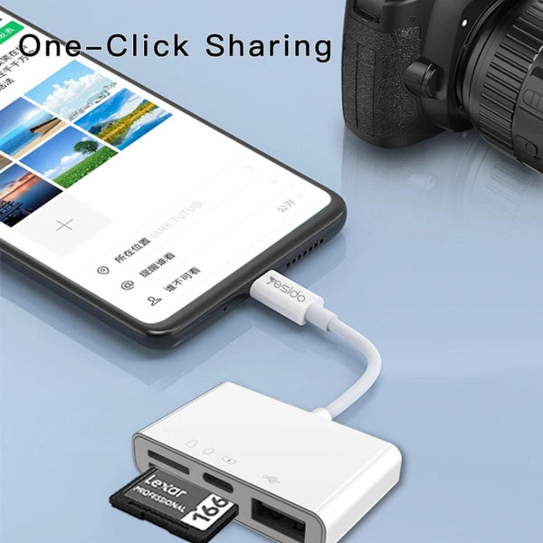 YESIDO GS12 4-in-1 Lightning OTG Adapter