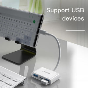 GS17 3 In 1 Type C Otg Adapter Connector Usb Fast Charger Splitter Female To Male Converter Cable