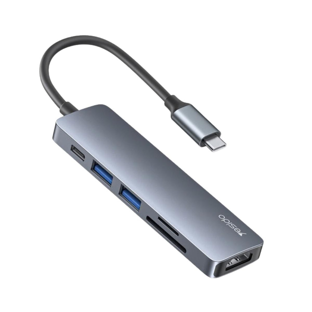 YESIDO HB11 6-in-1 Type-C Aluminum Alloy USB Hub