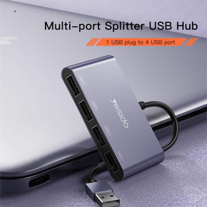 HB12 Cheapest Portable USB Plug To 4 USB Ports Splitter USB Hub Adapter