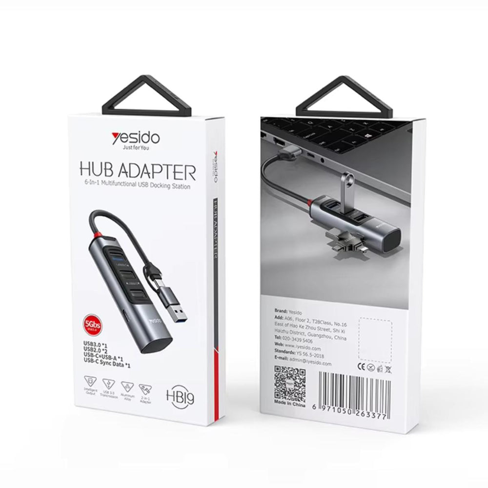 YESIDO HB19 4-in-2 USB-C Multi-Port Hub