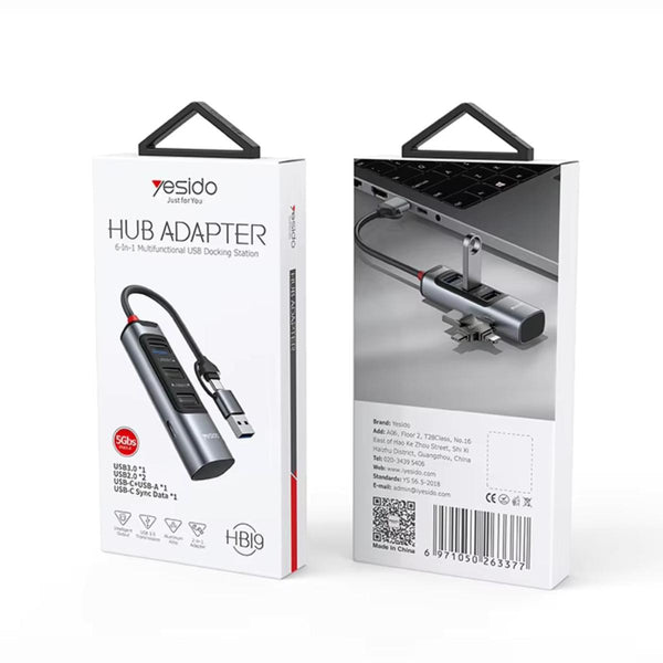 YESIDO HB19 4-in-2 USB-C Multi-Port Hub