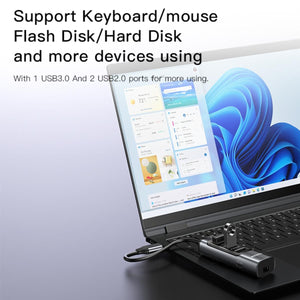 YESIDO HB23 Type-C Multi-Port USB Hub with 4K Display