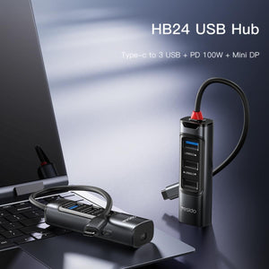 YESIDO HB24 Type-C Multi-Port USB Hub with Display Output