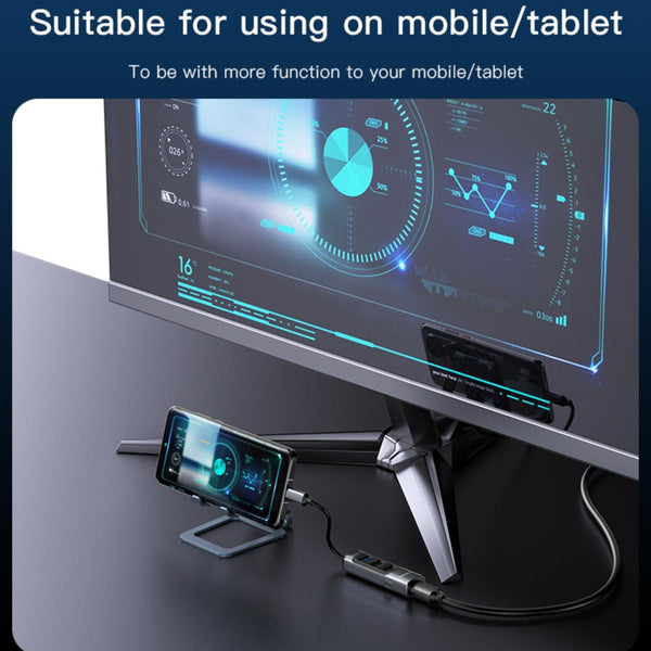 YESIDO HB24 Type-C Multi-Port USB Hub with Display Output