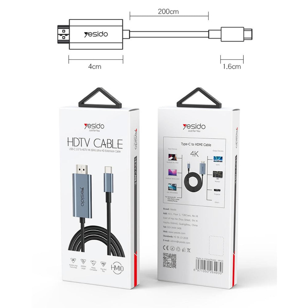 YESIDO HM10 Type-C to HDMI 4K Video Cable