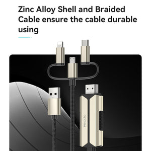 YESIDO HM14 Max 3-in-1 Lightning/Micro/Type-C to HDMI Cable
