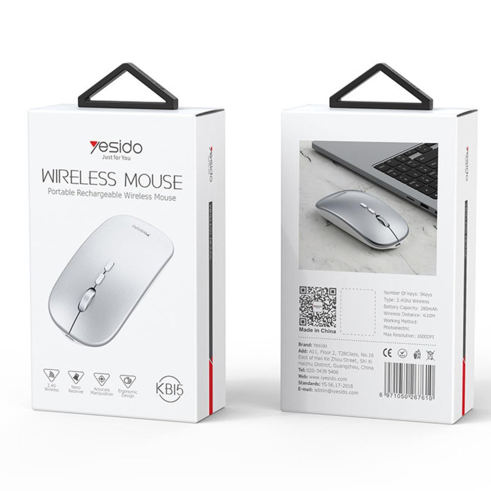 YESIDO KB15 Slim Rechargeable Wireless Mouse