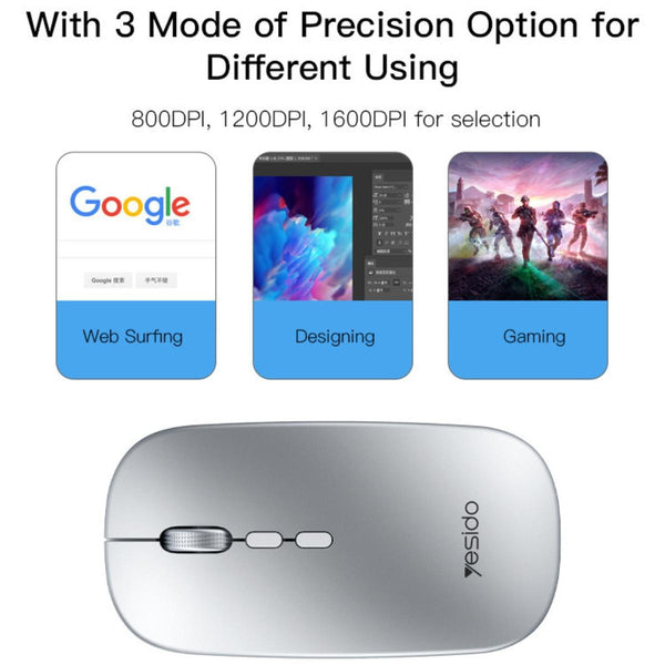 YESIDO KB15 Slim Rechargeable Wireless Mouse
