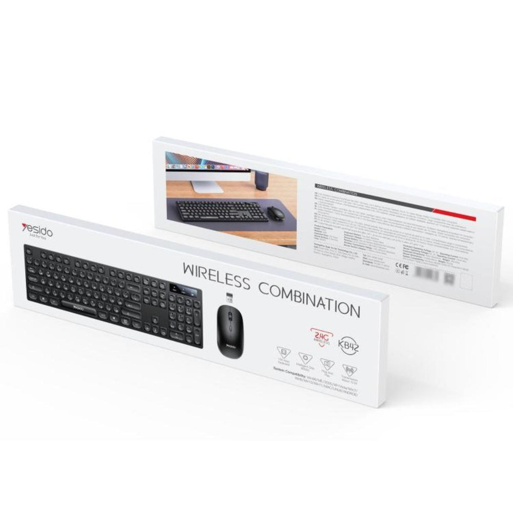 YESIDO KB42 Wireless Keyboard & Mouse Combo Set