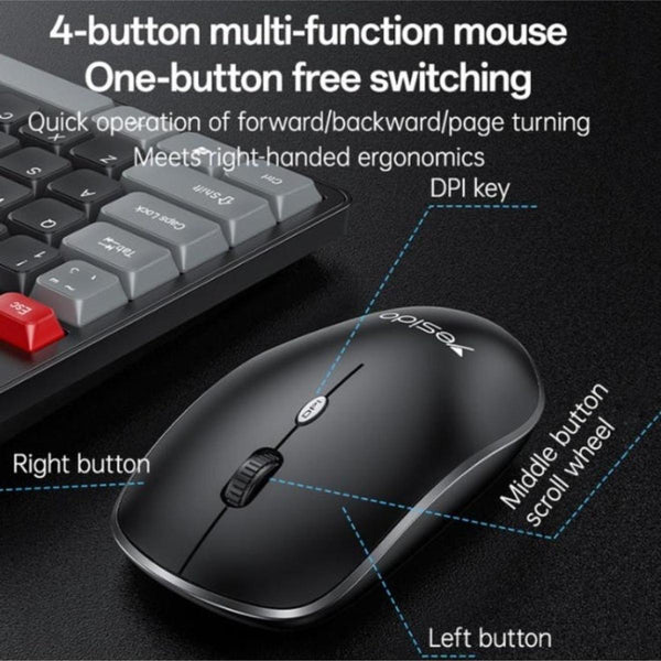 YESIDO KB43 Wireless Keyboard & Mouse Combo