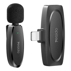 YESIDO KR12 Wireless Mini Lavalier Mic for iPhone/iPad
