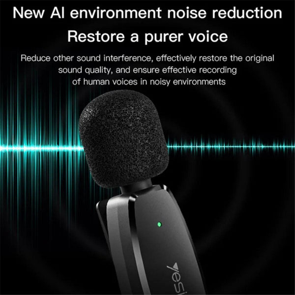 YESIDO KR13 Dual Wireless Lavalier Mic for Type-C Devices