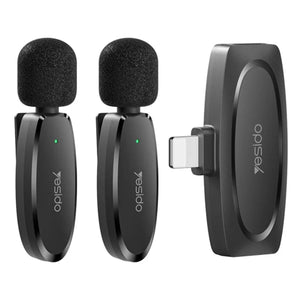 YESIDO KR14 Wireless Dual Lavalier Mic for iPhone