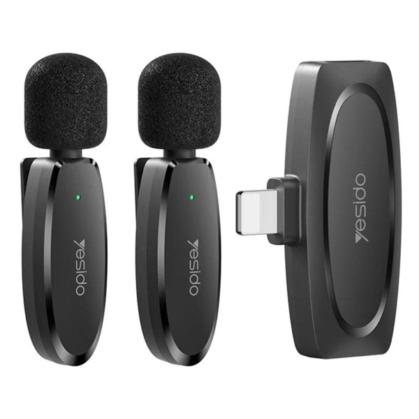 YESIDO KR14 Wireless Dual Lavalier Mic for iPhone