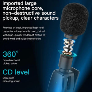 YESIDO KR14 Wireless Dual Lavalier Mic for iPhone