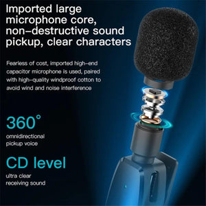 YESIDO KR15 3-in-1 Wireless Lavalier Mic System