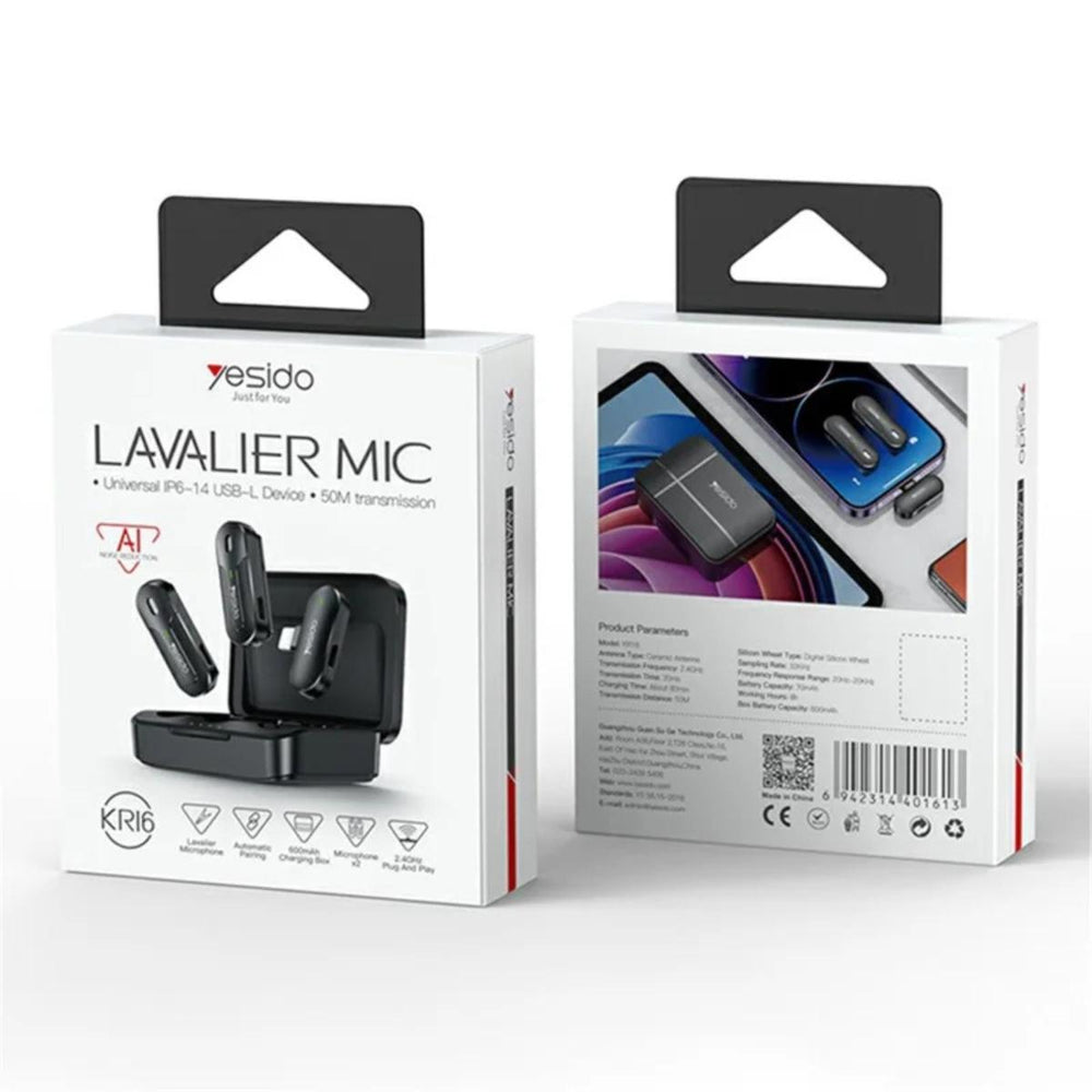 YESIDO KR17 Dual Wireless Lavalier Mic System
