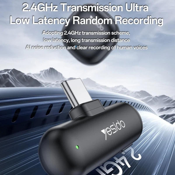 YESIDO KR20 AI Wireless Lavalier Mic for iOS