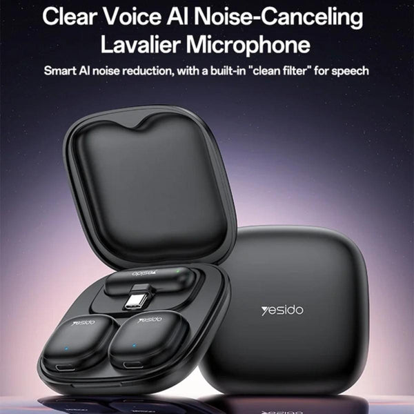 YESIDO KR20 AI Wireless Lavalier Mic for iOS
